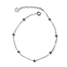 Tobillera 7 Bolitas Chiche Estrella Plata Fina 925  1