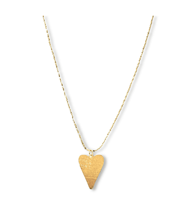 Collar Corazón Enchapado Oro 18 K 