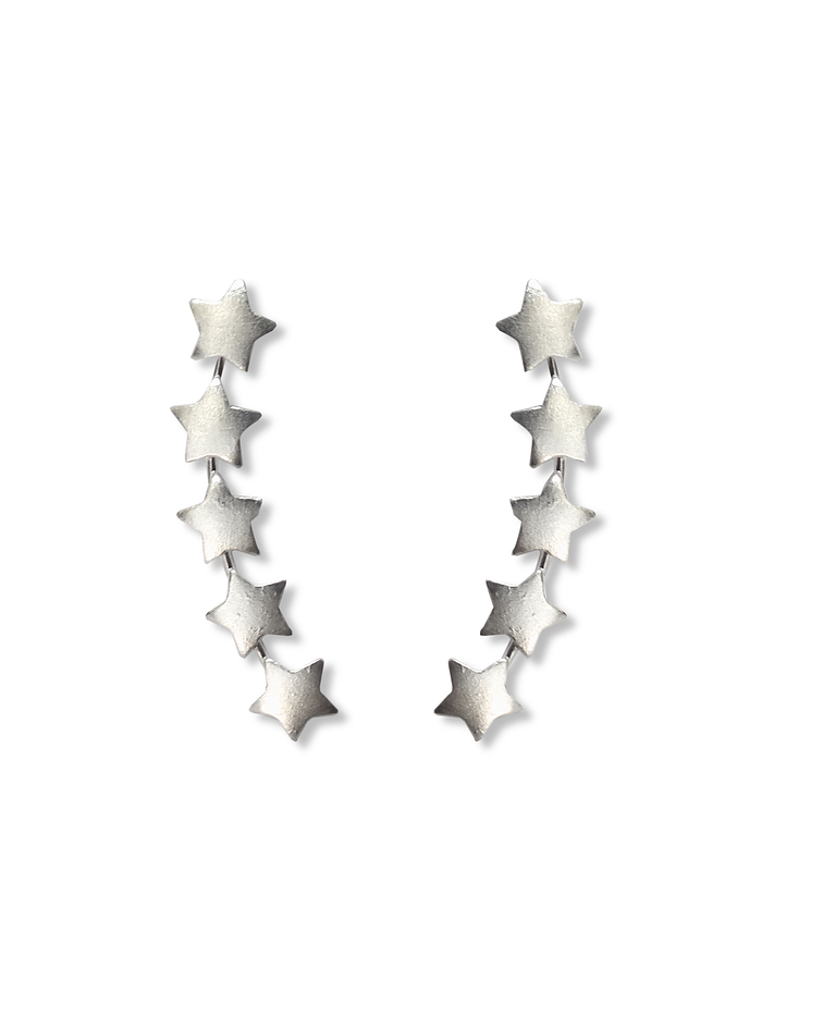 Aros Trepadores 5 Estrellas Plata Fina 925 