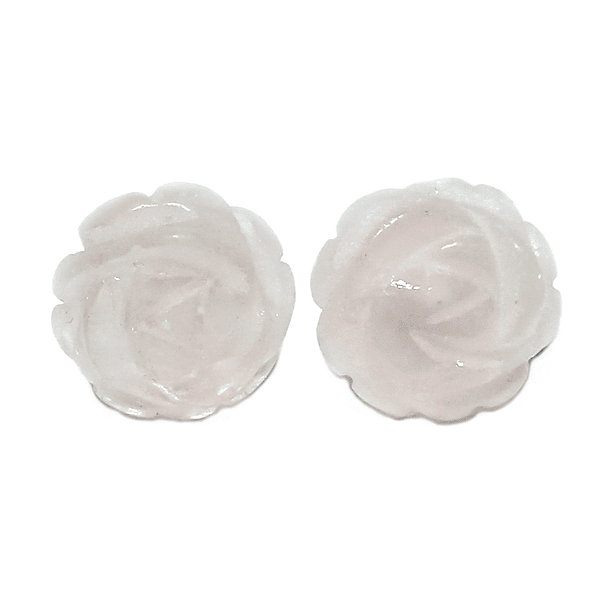 Aros Cuarzo Rosa 12mm Plata Fina 925  4