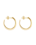 Aros Argollas Bote 22mm Enchapado Oro 18 K