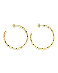 Aros Argolla Torcida 42mm Enchapado Oro 18 K