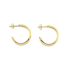 Aros Argolla Bote 24mm Enchapado Oro 18 K 3