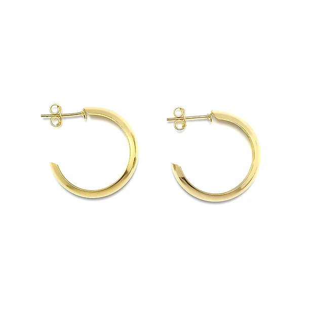 Aros Argolla Bote 24mm Enchapado Oro 18 K 3