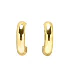 Aros Argolla Bote 24mm Enchapado Oro 18 K 1