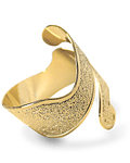 Anillo Satinado Calado Enchapado Oro 18K