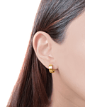 Aros Argolla Tubo Plano 14mm Enchapado Oro 18 K