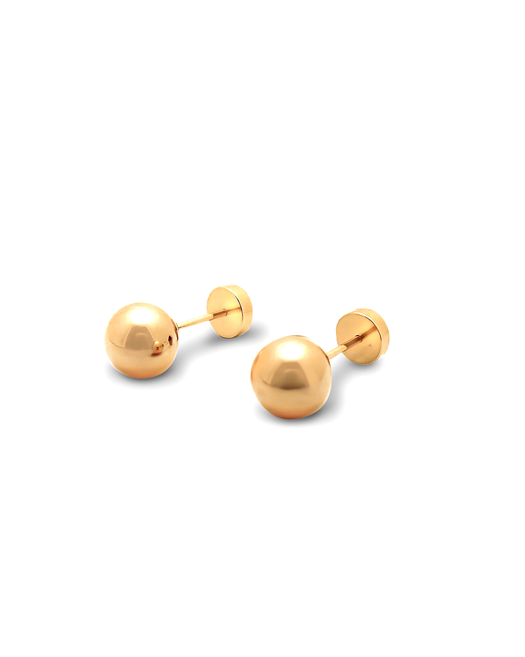 Aros abridores bolita 5mm Laminado Oro 18K