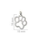 Colgante Huella Perro Calada Plata Fina 925 2