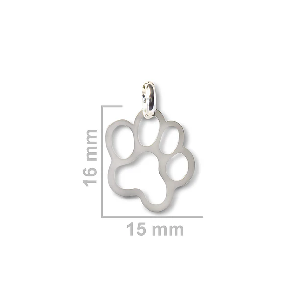 Colgante Huella Perro Calada Plata Fina 925 2