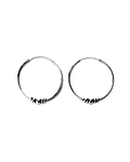 Aros Argollas 30mm Plata Fina 925 Envejecida