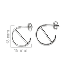 Aros Argolla Barra 18mm Plata Fina 925 2