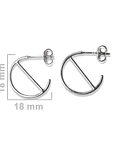 Aros Argolla Barra 18mm Plata Fina 925