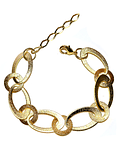  Pulsera Óvalos Círculos Enchapado Oro 18 K