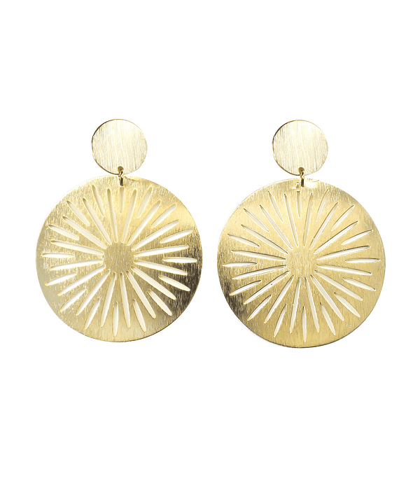  Aros Margarita Calados Enchapado Oro 18K