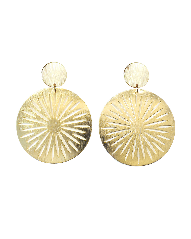  Aros Margarita Calados Enchapado Oro 18K