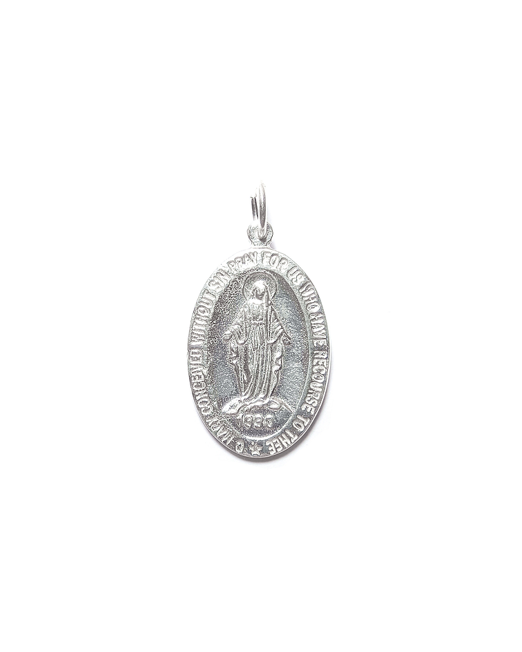  Colgante Virgen De Los Rayos 33mm Plata Fina 925