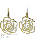 Aros Rosa Calada Satinada Enchapado Oro 18K