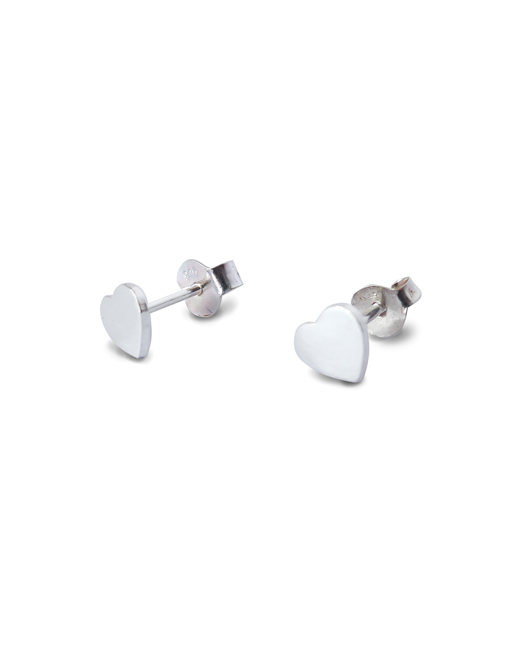 Aros Corazón Mini Plata Fina 925