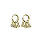 Aros Argolla 3 Perlas Enchapado Oro 18K 1