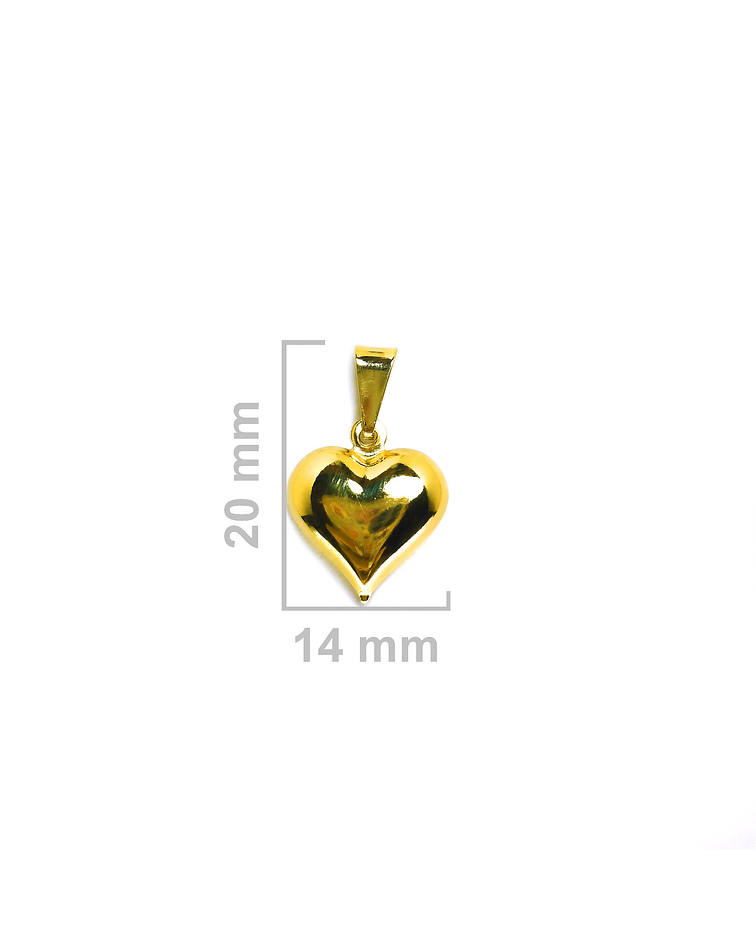 Colgante Corazón Pequeño Enchapado Oro 18K