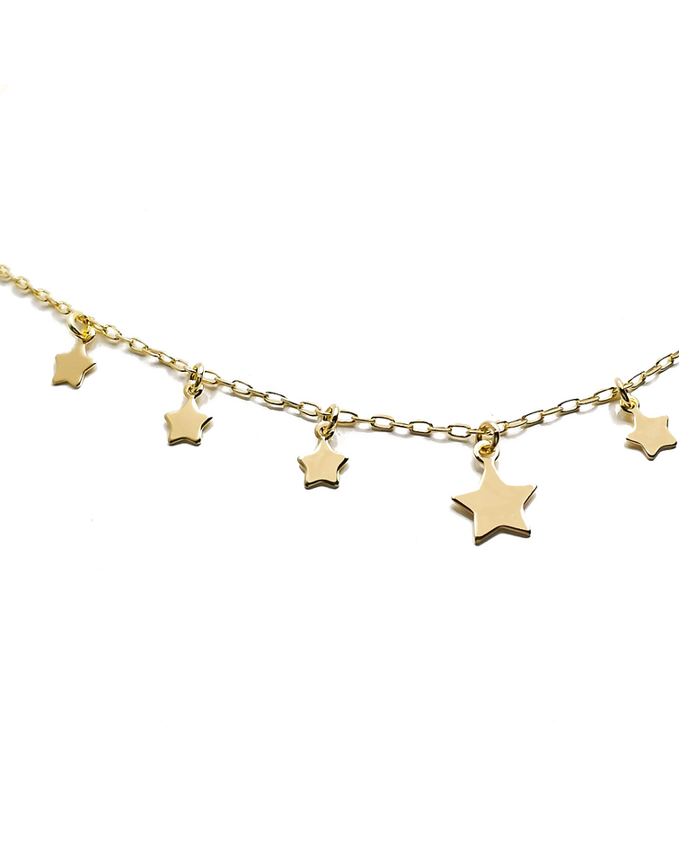 Collar 7 Estrellas Enchapado Oro 18K