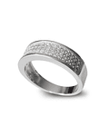 Anillo Medio Cintillo Circón Plata Fina 925