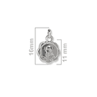 Colgante Medalla San Benito 10mm Plata Fina 925 2