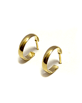 Aros Argolla tubo Curvo 14mm Enchapada Oro 18K