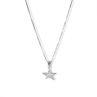 Collar Estrella Circón 45cm Plata Fina 925 1