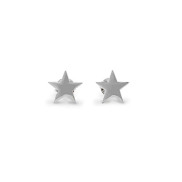 Aros Estrella Plana 8mm Plata Fina 925 1