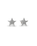 Aros Estrella Plana 8mm Plata Fina 925