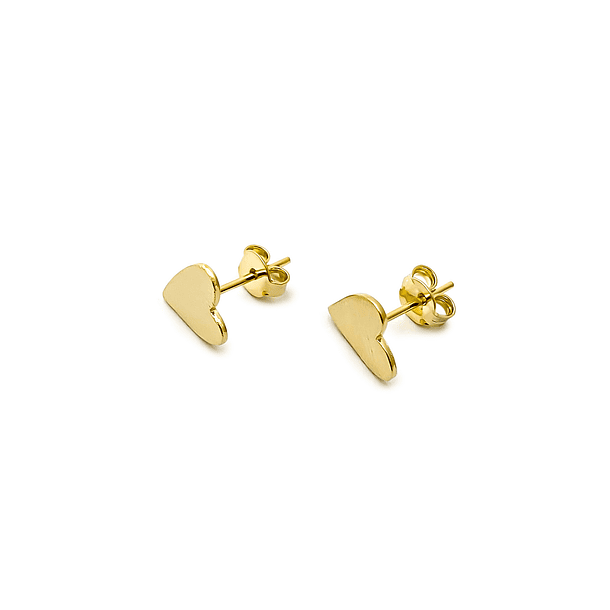 Aros Corazón Tierno Enchapado Oro 18K