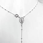 Collar Rosario Cadena Eslabón 50cm Plata Fina 925  3