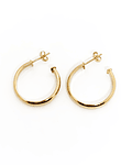 Aros Argolla Tubo 25mm Enchapado Oro 18K