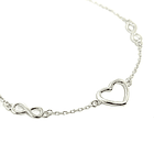 Pulsera Corazón Infinito Plata Fina 925 2