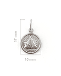 Colgante Medalla Virgen de la Candelaria 10mm Plata Fina 925