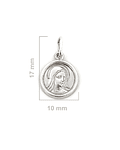 Colgante Medalla Virgen Dolorosa 10mm Plata Fina 925