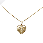 Collar Corazón Ojo Circón Enchapado Oro 18K 2