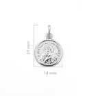 Colgante Medalla San Judas Tadeo 14mm Plata Fina 925 2