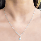 Collar Estrella Circón 45cm Plata Fina 925 3