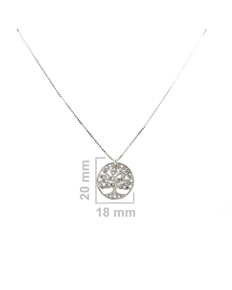 Collar Árbol De La Vida Plata Fina 925 45cm