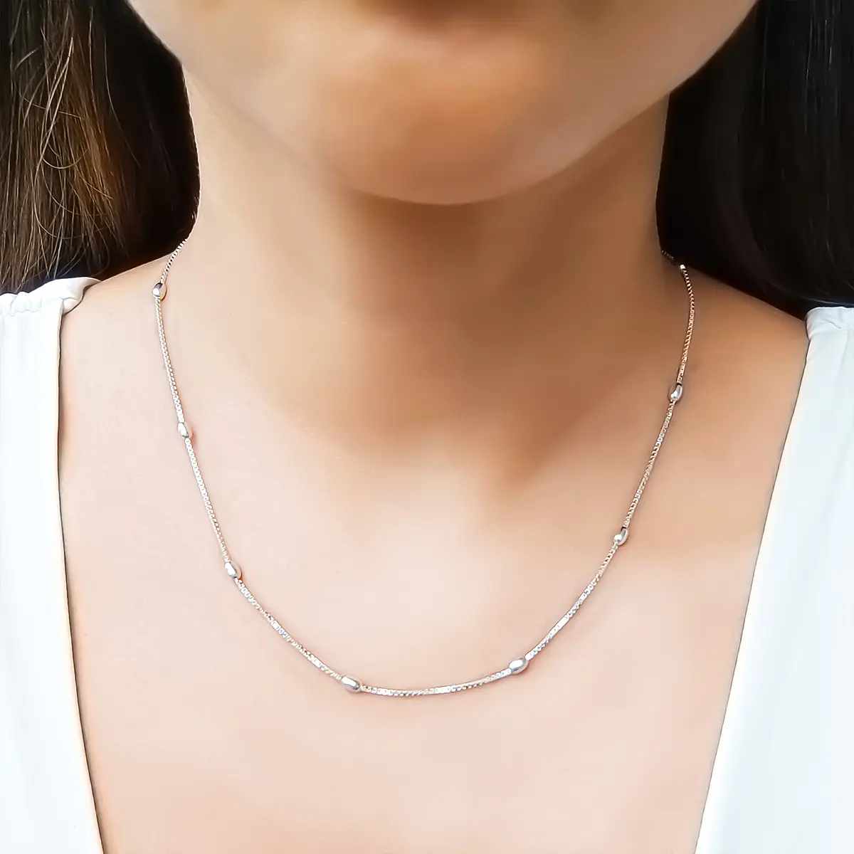 Collar Venezia Plata Ley 925 - 50 Cm Largo, 2.7 Mm Ancho - Collar Fino Y Elegante Para Mujer