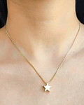 Collar Estrella Enchapado Oro 18K