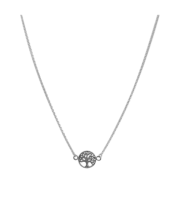 Collar Árbol De La Vida Pequeño Plata Fina 925