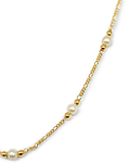 Collar Lis Perlas Sintéticas Enchapado Oro 18K