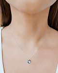 Collar Corazón Cristal austríaco Vitrail Claro Plata Fina 925