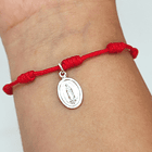 Pulsera Virgen de Guadalupe Cordón Rojo Plata Fina 925 2