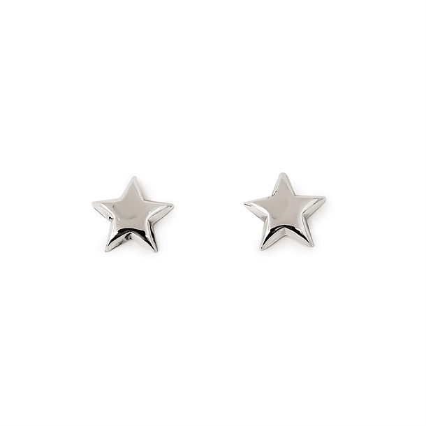 Aros Estrella 15mm Plata Fina 925