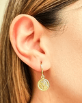  Aros Argolla Medalla Cabeza Egipcia Enchapado Oro 18k